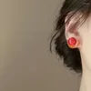 Stud Earrings Vintage Acrylic Translucent Semi-circular For Women Simple Style Sporty Gift Fashion Jewelry Accessories