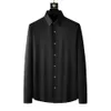 2024 primavera tinta unita camicie da uomo manica lunga slim fit business formale camicie streetwear social party smoking camicetta M-5XL