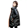 Femme's Down Linda 2024 Winter Parka Veste Femmes À Capuchon Épais Coupe-Vent Brillant Manteau Fermeture À Glissière Rembourré Matelassé Long Lâche Chaud Vêtements D'extérieur