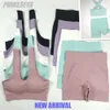 Lu Align Lemon Sport Fitness Trajes Traje Conjuntos sin costuras para mujer Sujetador cruzado Cintura alta Pantalones cortos de gimnasio Conjunto Mujer Ropa interior deportiva de color sólido Leggings LL Lu Jogger