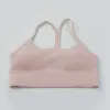 LL Lu Sutiãs de ginástica Roupas íntimas femininas Sutiã de ioga Regatas Suporte leve Sutiã esportivo Lingerie de fitness Respirável Sutiã de treino nas costas em U Colete sexy com copos removíveis