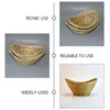 Dinnerware Sets Bamboo Storage Basket Fruits Grain Cornucopia Woven Egg Pallets Household Holder Handheld Treasure Bowl Home