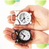 Desk & Table Clocks Mini Solid Color Alarm Clock Metal Students Small Portable Pocket Clocks Household Decoration Adjustable Electroni Dhynw