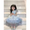 In Stock Flower Girl Dresses Customized Kids Girls Princess Dress Childrens Fashion Summer Petal Wedding Cothes Drop Delivery Party Dhalr