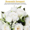 Dekorativa blommor 2 datorer Brudbuketter Bridal Fake Wedding Anniversary