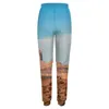 Pantalon femme Western Desert Jogger femme bleu ciel imprimé Streetwear pantalon de survêtement printemps Vintage Design pantalon grande taille 3XL