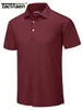 TACVASEN Zomer Casual T-shirts Heren Poloshirts met korte mouwen Button Down Werkshirts Sneldrogend Tee Sportvissen Golf Trui 240123