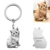 Necklaces Personalized Pet Dog Memorial Pendant Custom Portrait Photo Necklace Keychain for Girl Handmade Engrave Pet Dog Pendant Keychain