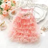 Dog Apparel Pink Green Colors Pet Cake Dresses For Summer Thin Clothes Lace Design Wedding Dress Small Shop