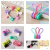 Other Desk Accessories Wholesale Mti-Function Sile Magnetic Wire Organizer Phone Key Cord Clip Usb Earphone Clips Data Line Storage Dhqea