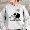 Sweats à capuche pour femmes Mafalda femmes drôle hiver polaire survêtement femme à manches longues haut vêtements