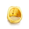 24K Pure Yellow Gold Ring for Men Luxury Gravering Dragon Justerbara ringar Gentleman Wedding Party Jewelry Gift Trend 240119