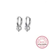 Boucles d'oreilles créoles en argent Sterling 925, Zircon brillant géométrique, petit pour femmes, accessoires d'oreille polyvalents S-E1441