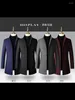 Men's Trench Coats Men Long Jackets Double Breasted Casual Wool Blends Business Leisure Overcoats Male Fit