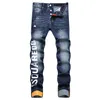 Jeans pour hommes en détresse skinny jeans créateur de mode Slim Fit Washed Motocycle Denim Pantalon Pantalon Biker Hip Hop 1032