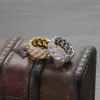 10mm Hip Hop 2 Reihen CZ Stein Bling Iced Out Runde Kubanische Kette Finger Ringe für Männer Rapper Ring mode Schmuck Gold Silber Farbe