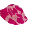 Bérets filles douces chapeau avec motif de vache respirant Cloch Vintage Crochet coloré Po accessoires couvre-chef