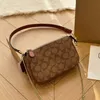 brand leather crossbody bags for women gold chain designer bag 2 straps luxurys handbags small woman hobo handbag letter shopping bag women underarm clutch handbags