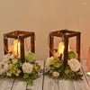 Candle Holders Candles Holder Vintage Wood Candlestick Table Hanging Lantern Lawn Garden Backyard Courtyard Wedding Centerpiece Home