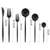 Camp Kitchen Rainbow Cutlery Set 18/10 Stainless Steel Dinnerware Set Knife Dessert Fork Dessert Spoon Dinner Set Kitchen Party Tableware Set YQ240123