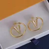 5colors Amazing Quality Stud Womens Big Circle Earrings 힙합 귀이 여성 파티 웨딩 보석 편지 V 상자와