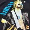 Riktiga bilder t-shirt kort ärm män kvinnor tshirts överdimensionerade bomullsrock man vintage svart t-shirt