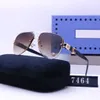 Gafas de sol sin montura de diseño a la moda, gafas de sol de lujo para hombres y mujeres, gafas de sol para deportes de ocio, espejo con sombrilla