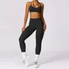 Lu Align Woman Piece Outfits Women Two Quick Set Dry Sportswear Gym Sports Suit Fitness Bra Outfits Leggings Elastic Running Sexy Workout Clothes Jogger Lemon Lady GR