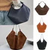 Axelväskor khaite väska designer kvinnor mocka tote stora maxi handväskor fäster lyx crossbody shopping strandmynt handväska totes axlar äkta läderväskor3