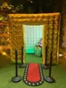 Dekoracja imprezowa Złota LED nadmuchiwane obudowa po stoisko 2 drzwi z dmuchawą powietrzną na imprezę ślubną