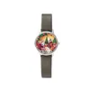 Women's Christmas Style Round dial Santa pattern bottom Fashion personality belt quartz watch