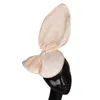 Berets Light Pink Bridal Fascinator Hats Women Hair Accessories Wedding Millinery Ornaments Headpieces Linen Dance Party Hairpins