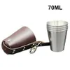 Tumblers 320/180/70/30ML 4/1pcs أكواب نبيذ من الفولاذ المقاوم للصدأ