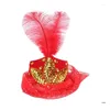 Boinas Sombrero enjoyado con velo Fascinator Accesorio festivo de carnaval Halloween Cosplay