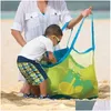 Sacos de armazenamento Atacado-Qualificado Areia Away Mesh Beach Bag Box Portátil Transportando Brinquedos Bola Grande Tamanho Lever Dropship Dig637 Drop de Dhugi