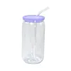 Pot Mason en plastique PP de 16oz, tasse monocouche en acrylique avec paille, canette Mason transparente de 500ml, tasse à boire en PP