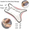 Mise à niveau des outils de massage Gua Sha en acier inoxydable, couteau de grattage en métal, masseur pour détendre les tissus mous, réduire les douleurs de la tête, du cou et du dos 240118