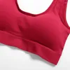 Traje de yoga Sujetador deportivo para mujer Ropa interior Chaleco Push Up Gimnasio sin costuras Tops sin anillo de acero Bralette femenino