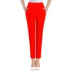 Pantaloni da donna Moda coreana Lunghezza intera Matita Pantalone Abiti da ufficio Lady Vita alta Skinny Casual StretchPantaloni 4XL 5XL