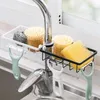 Kök förvaring Punch-Free Sink Drain Rack Hushåll leveranser kran