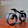 Estatuetas decorativas de acrílico minimalista, escultura de bicicleta, ornamento, personalidade, itens de decoração de mesa, presente de escritório, acrílico mínimo