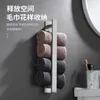 Bath Accessory Set Black Towel Bar Bathroom Rack With Hook Space Aluminum Two Way Install Kitchen Storage Holder