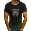 Herrspårar på Wyrd Pagan kläder Occult Fashion Supernatural Shirtalternative Screen Print Shirt Men T