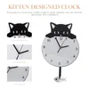 壁の時計時計アート吊り下げ装飾家のミュート子猫が装飾のためにアクリルをデザインした子猫