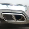 Stainless Steel Car Rear Dual Exhaust Muffler Pipe Cover Trim Tail Throat Frame For X204 W218 2012-2024