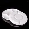 Tea Trays 5 Combined Round Plastic Tray Restaurant Household Size: 13 Inches White Partition