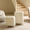 Resväskor söt ost rullande bagage resor resväska mode färg schema stammen stor kapacitet tyst universellt hjul