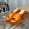 신발 여름 한국 유행 실크 힐 크로스 벨트 두꺼운 방수 플랫폼
