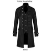 Jaquetas masculinas Mens Jaqueta Tops Manga Longa Traje Medieval Poliéster Regular Vintage Cosplay Bordado Tailcoat Mantenha Quente