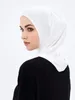 Etniska kläder vanlig färg muslimska kvinnor turban tröja hijab stretch halsduk islamisk under motorhuvor arabiska fullt omslag headwraps amira femme